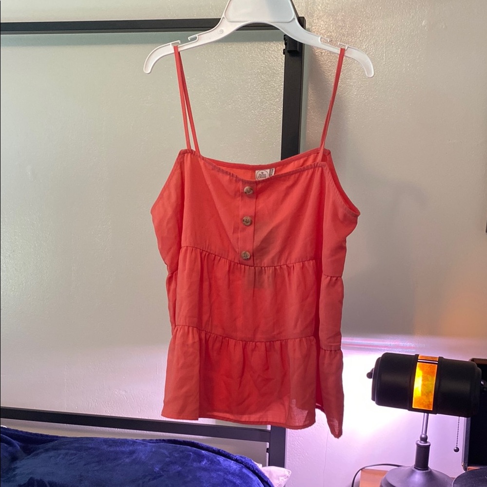 Paper Crane Pink Tiered Camisole